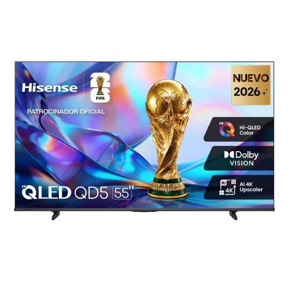 Smart TV Hisense 55", 4K UHD, QLED, sistema VIDAA integrado, 55QD5SV, 2026