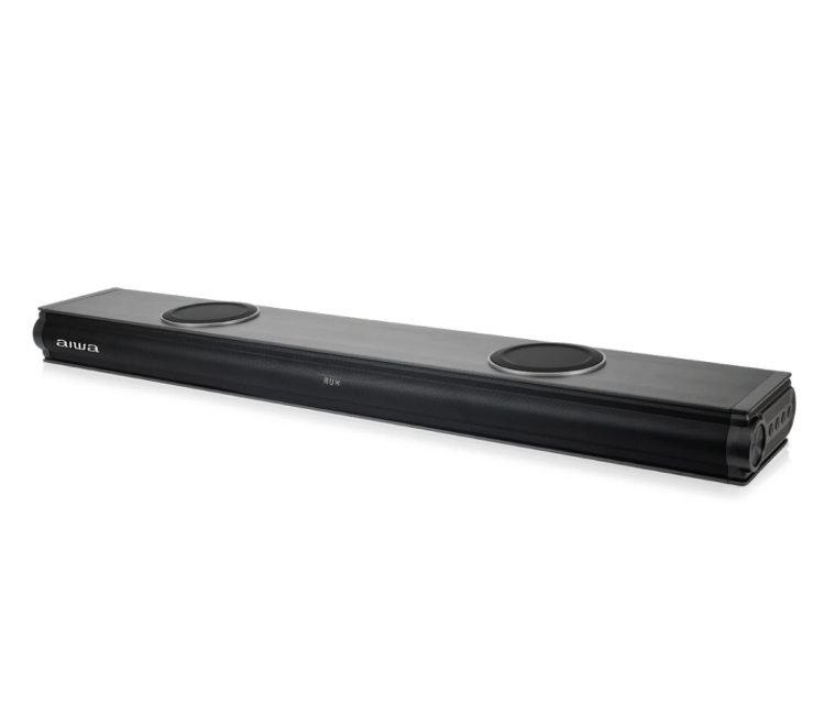 Barra de sonido con Subwoofer Activo Wireless Aiwa AWSBH22, 1300W PMPO, negro
